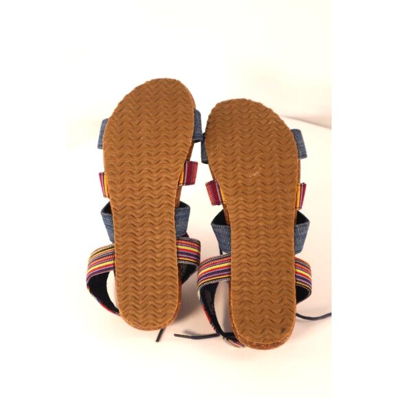 MINNETONKA by Denim & Striped Lace-Up‎ Sandals for Women Size 9 - Picture 8 of 8